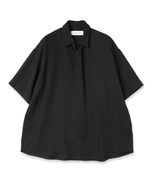 CULLNI（クルニ）の「23-SS-046 / Double Satin Bow Tie Short Sleeve Shirt（シャツ/ブラウス・メンズ・ブラック/ホワイト/アッシュブラウン/グリーン/ブルー・1/0/2）」の12枚目の写真