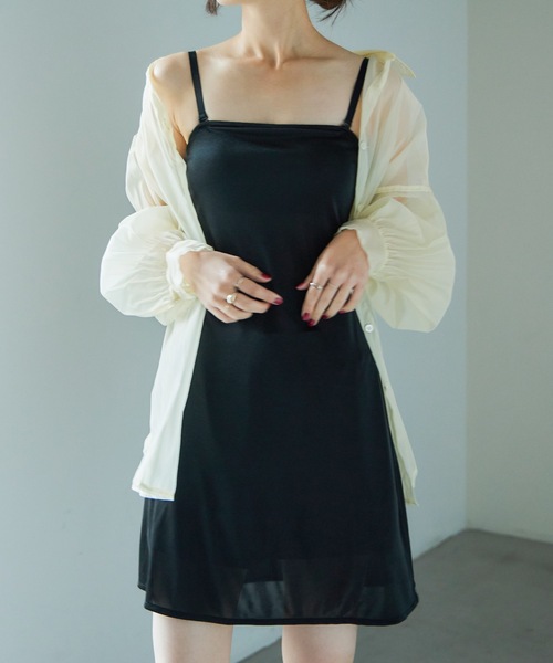 niana(ニアナ)の「静電気防止加工カップ付きブラトップキャミペチコート(キャミソール・レディース・ブラック/ベージュ・M/L/S)」の10枚目の写真
