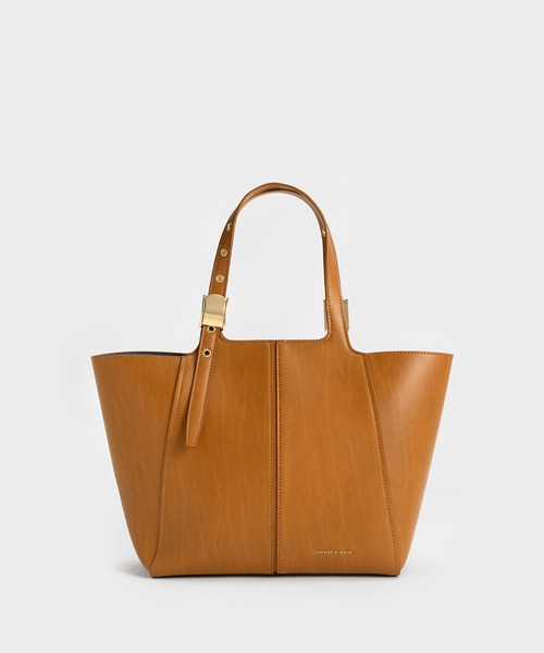 CHARLES & KEITH（チャールズ & キース）の「Altea アルテア トートバッグ（トートバッグ・レディース・ブラック/ベージュ/ライトブラウン・L）」の2枚目の写真