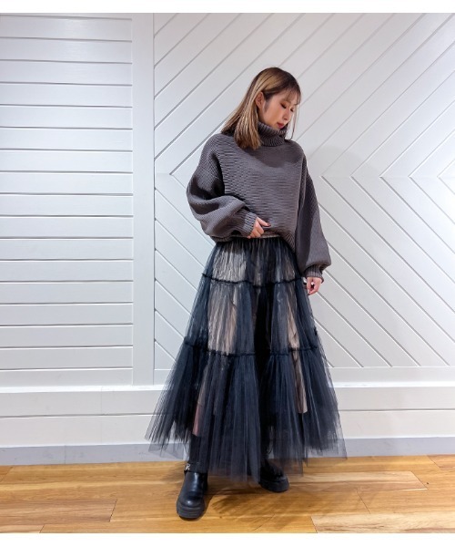 GALENA（ガレナ）の「【GALENA/ガレナ】タートルネックコクーンニット（ニット/セーター・レディース・ブラック/ブラウン/グレー/グリーン・FREE）」の20枚目の写真