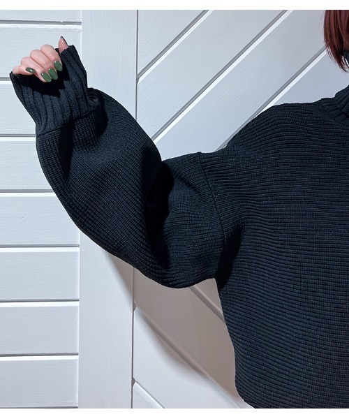 GALENA（ガレナ）の「【GALENA/ガレナ】タートルネックコクーンニット（ニット/セーター・レディース・ブラック/ブラウン/グレー/グリーン・FREE）」の12枚目の写真