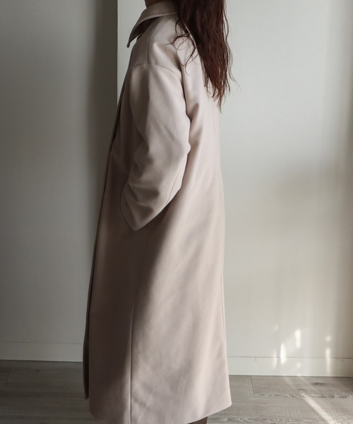 COURO（コウロ）の「3WAYカラーロングコート（ステンカラーコート・レディース・モカ/ブラック/アイボリー・M）」の8枚目の写真