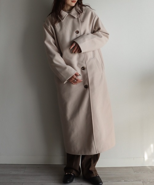 COURO（コウロ）の「3WAYカラーロングコート（ステンカラーコート・レディース・モカ/ブラック/アイボリー・M）」の13枚目の写真