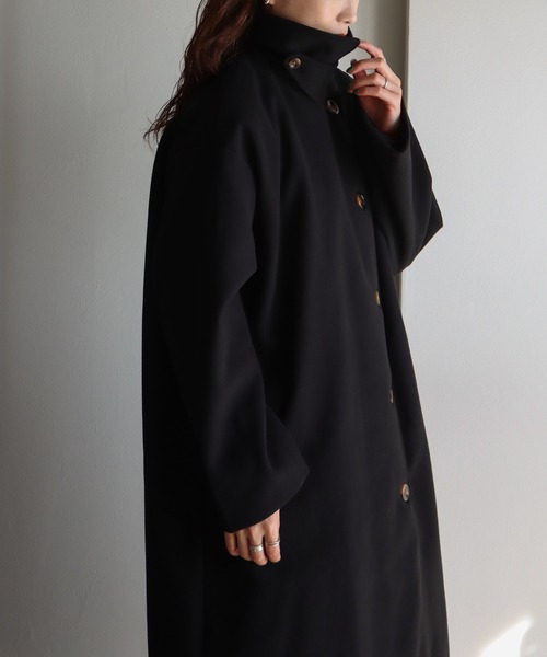 COURO（コウロ）の「3WAYカラーロングコート（ステンカラーコート・レディース・モカ/ブラック/アイボリー・M）」の19枚目の写真