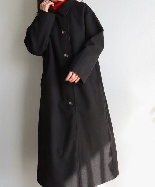 COURO（コウロ）の「3WAYカラーロングコート（ステンカラーコート・レディース・モカ/ブラック/アイボリー・M）」の6枚目の写真
