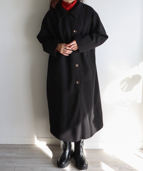 COURO（コウロ）の「3WAYカラーロングコート（ステンカラーコート・レディース・モカ/ブラック/アイボリー・M）」の18枚目の写真