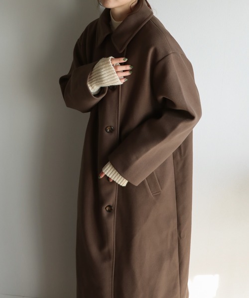 COURO（コウロ）の「3WAYカラーロングコート（ステンカラーコート・レディース・モカ/ブラック/アイボリー・M）」の5枚目の写真