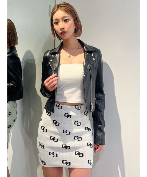 GYDA（ジェイダ）の「フェイクレザー ショートライダースジャケット（ライダースジャケット・レディース・ブラック・FREE）」の2枚目の写真