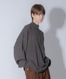 STAND HALF ZIP LOOSE KNIT / スタンドハーフジップルーズニット