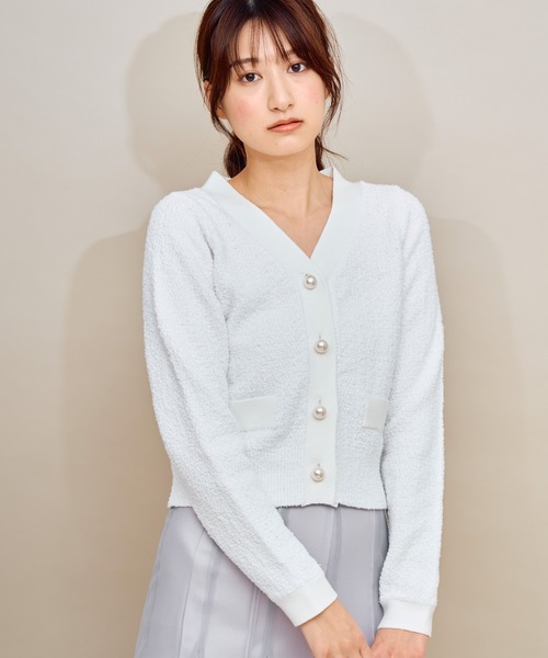 NOELA（ノエラ）の「パールボタンニット（カーディガン/ボレロ・レディース・オフホワイト/ベージュ/ブラック・フリー）」の9枚目の写真