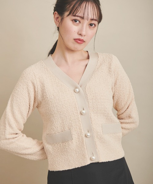 NOELA（ノエラ）の「パールボタンニット（カーディガン/ボレロ・レディース・オフホワイト/ベージュ/ブラック・フリー）」の12枚目の写真