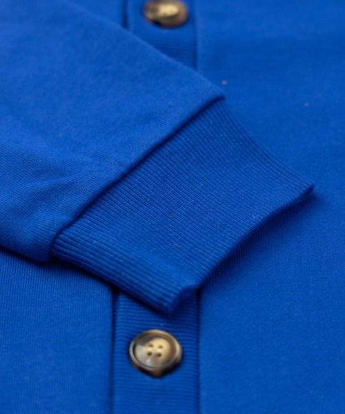 NYLAUS（ナイラス）の「CVC裏毛 5B Vネック スウェット ルーズカーディガン（カーディガン/ボレロ・メンズ・ブラック/ブルー/グリーン/オートミール/オレンジ/イエロー・M/LL/L）」の21枚目の写真