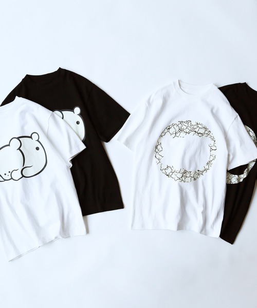 美品　Sensounico t.b Tシャツ ホワイト　 クマ　カットソー 美品 Sensounico t.b Tシャツ ホワイト クマ カットソー Tシャツ