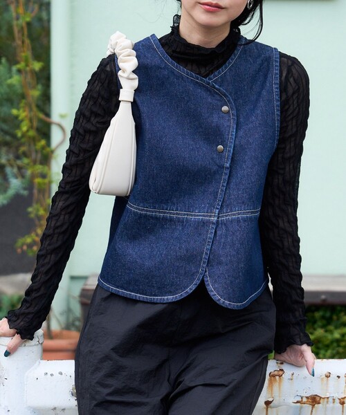 FREAK'S STORE（フリークスストア）の「ベスト（ベスト・レディース・ネイビー・ﾌﾘ-）」の6枚目の写真