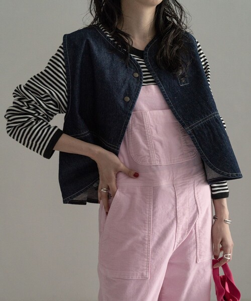 FREAK'S STORE（フリークスストア）の「ベスト（ベスト・レディース・ネイビー・ﾌﾘ-）」の2枚目の写真