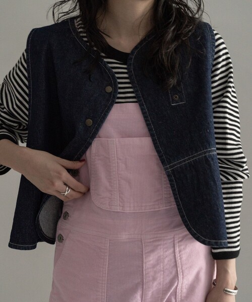 FREAK'S STORE（フリークスストア）の「ベスト（ベスト・レディース・ネイビー・ﾌﾘ-）」の9枚目の写真