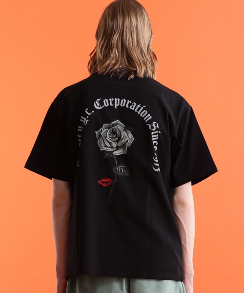 schott（ショット）の「【WEB LIMITED】Schott/ショット/T-SHIRT DOLLER ROSE/Tシャツ "ダラーローズ"（Tシャツ/カットソー・メンズ・ホワイト/ブラック/オレンジ/ブルーグレー/ダークグリーン/チャコールグレー・2XL/L/XL/M）」の14枚目の写真