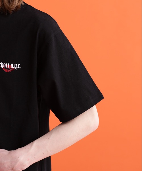 schott（ショット）の「【WEB LIMITED】Schott/ショット/T-SHIRT DOLLER ROSE/Tシャツ "ダラーローズ"（Tシャツ/カットソー・メンズ・ホワイト/ブラック/オレンジ/ブルーグレー/ダークグリーン/チャコールグレー・2XL/L/XL/M）」の16枚目の写真