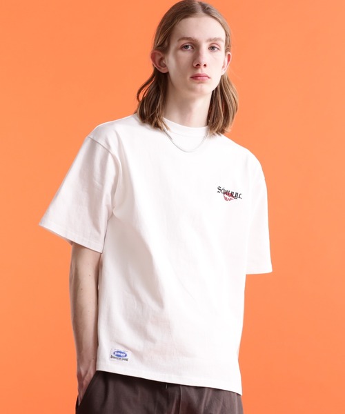 schott（ショット）の「【WEB LIMITED】Schott/ショット/T-SHIRT DOLLER ROSE/Tシャツ "ダラーローズ"（Tシャツ/カットソー・メンズ・ホワイト/ブラック/オレンジ/ブルーグレー/ダークグリーン/チャコールグレー・2XL/L/XL/M）」の7枚目の写真