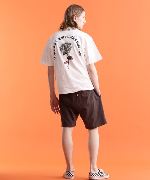 schott（ショット）の「【WEB LIMITED】Schott/ショット/T-SHIRT DOLLER ROSE/Tシャツ "ダラーローズ"（Tシャツ/カットソー・メンズ・ホワイト/ブラック/オレンジ/ブルーグレー/ダークグリーン/チャコールグレー・2XL/L/XL/M）」の20枚目の写真