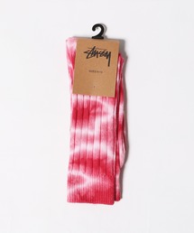 STUSSY/ステューシー  Dyed Ribbed Crew Socks 靴下 クルー ソックス タイダイ ワンポイント ロゴ