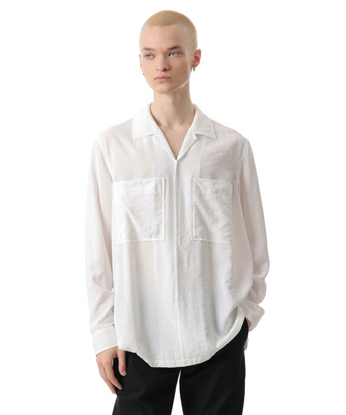 ATTACHMENT(アタッチメント)の「RY/NYローン スキッパーシャツ / RY/NY LAWN SKIPPER SHIRT(シャツ/ブラウス・メンズ・ライトピンク/ホワイト/ブラック・1/2/3)」の18枚目の写真