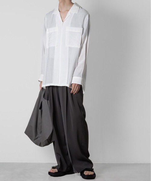 ATTACHMENT(アタッチメント)の「RY/NYローン スキッパーシャツ / RY/NY LAWN SKIPPER SHIRT(シャツ/ブラウス・メンズ・ライトピンク/ホワイト/ブラック・1/2/3)」の12枚目の写真