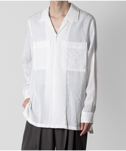 ATTACHMENT(アタッチメント)の「RY/NYローン スキッパーシャツ / RY/NY LAWN SKIPPER SHIRT(シャツ/ブラウス・メンズ・ライトピンク/ホワイト/ブラック・1/2/3)」の4枚目の写真
