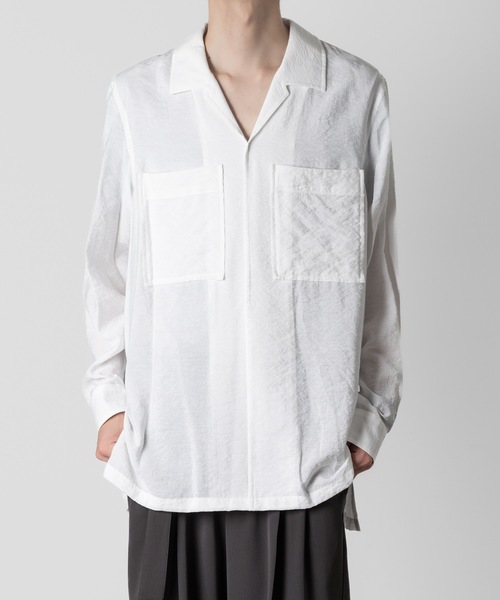 ATTACHMENT(アタッチメント)の「RY/NYローン スキッパーシャツ / RY/NY LAWN SKIPPER SHIRT(シャツ/ブラウス・メンズ・ライトピンク/ホワイト/ブラック・1/2/3)」の5枚目の写真