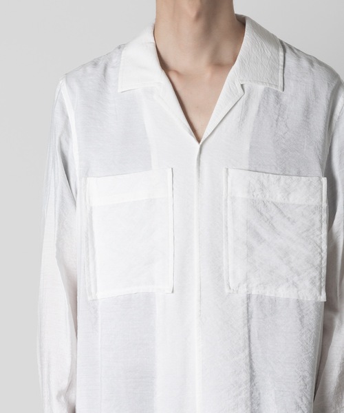 ATTACHMENT(アタッチメント)の「RY/NYローン スキッパーシャツ / RY/NY LAWN SKIPPER SHIRT(シャツ/ブラウス・メンズ・ライトピンク/ホワイト/ブラック・1/2/3)」の9枚目の写真