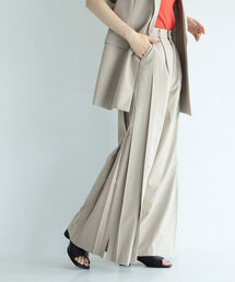 Ray BEAMS | RBS / ストライプ サイド タック ワイド パンツ(その他パンツ)