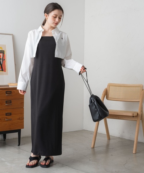 WEGO(ウィゴー)の「WEGO/ロゴ刺繍クロップドシャツ(シャツ/ブラウス・レディース・ブルー系その他4/ホワイト・FREE)」の3枚目の写真