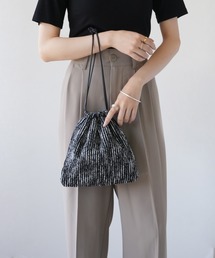 IAMUSE | 2WAY巾着ショルダーバッグ スパンコール/ツイード S0925【IAMUSE】(ショルダーバッグ)