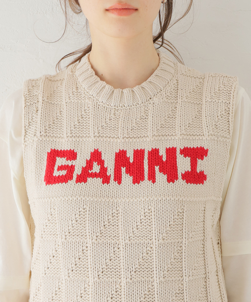 セール】【GANNI / ガニー】 Cotton Rope Vest：ベスト（ベスト