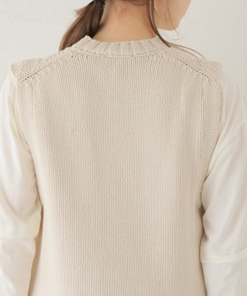 セール】【GANNI / ガニー】 Cotton Rope Vest：ベスト（ベスト