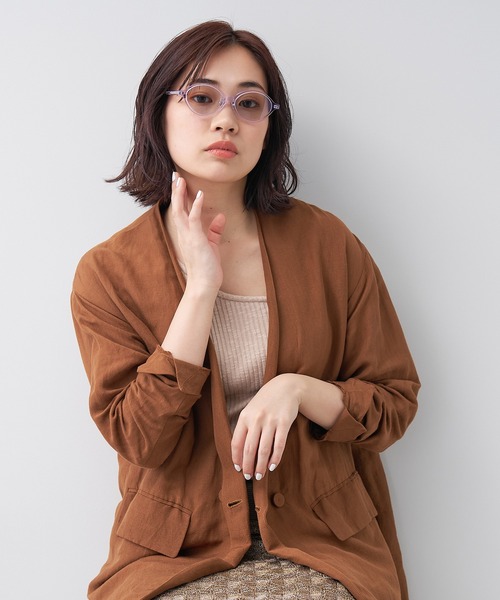 Zoff(ゾフ)の「オーバル型 ライトカラー レンズ サングラス | 太縁メガネ | 黒縁メガネ | ユニセックス(サングラス・レディース・ライトパープル/ブラック/レッド系その他/ブルー系その他・FREE)」の20枚目の写真