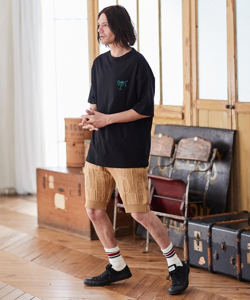 CAMBIO(カンビオ)の「mt8409- ワンポイント刺繍TビッグシルエットTシャツ(ガール)(Tシャツ/カットソー・メンズ・ホワイト/ブラック/ネイビー・S/M/L/XL)」の19枚目の写真