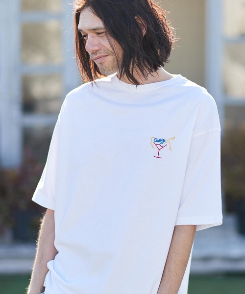 CAMBIO(カンビオ)の「mt8409- ワンポイント刺繍TビッグシルエットTシャツ(ガール)(Tシャツ/カットソー・メンズ・ホワイト/ブラック/ネイビー・S/M/L/XL)」の17枚目の写真