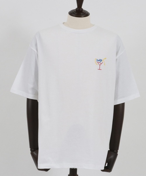 CAMBIO(カンビオ)の「mt8409- ワンポイント刺繍TビッグシルエットTシャツ(ガール)(Tシャツ/カットソー・メンズ・ホワイト/ブラック/ネイビー・S/M/L/XL)」の6枚目の写真