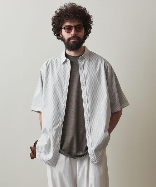 Steven Alan(スティーブンアラン)の「<Steven Alan> 50/- STRIPE REGULAR COLLAR SHORT SLEEVE SHIRT -ALINE/シャツ(シャツ/ブラウス・メンズ・ライトブルー/ホワイト/ロイヤルブルー・XL/S/L/M)」の13枚目の写真