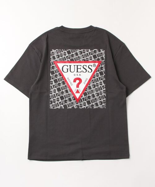 Guess(ゲス)の「Triangle Logo Tee ロゴTシャツ(Tシャツ/カットソー・メンズ・グレー/ホワイト/パープル・MEDIUM/LARGE/X-LARGE/SMALL)」の19枚目の写真