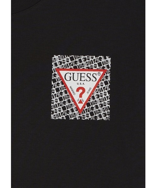 Guess(ゲス)の「Triangle Logo Tee ロゴTシャツ(Tシャツ/カットソー・メンズ・グレー/ホワイト/パープル・MEDIUM/LARGE/X-LARGE/SMALL)」の9枚目の写真