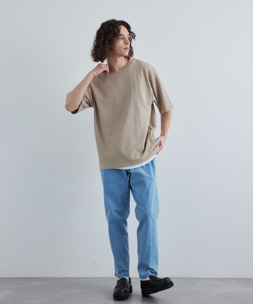 JUNRED（ジュンレッド）の「ニットライク半袖アンサンブル（アンサンブル・メンズ・ライトグレー/ブラック/ベージュ/ブルー・LL/M/L）」の18枚目の写真