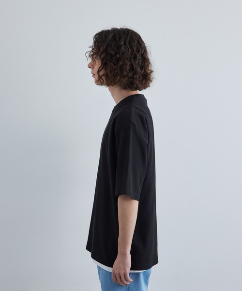 JUNRED（ジュンレッド）の「ニットライク半袖アンサンブル（アンサンブル・メンズ・ライトグレー/ブラック/ベージュ/ブルー・LL/M/L）」の21枚目の写真