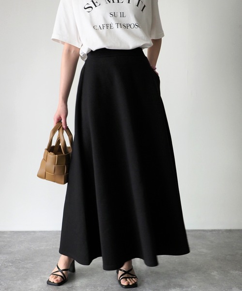 Riberry（リベリー）の「ダンボールフレアスカート（スカート・レディース・ブラック/アイボリー・FREE）」の5枚目の写真