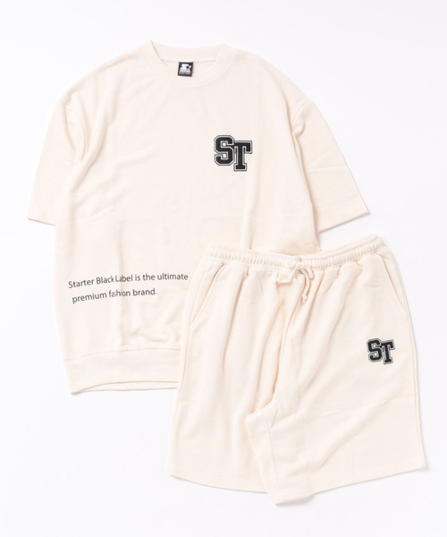 STARTER BLACK LABEL（スターターブラックレーベル）の「STARTER BLACK LABEL 半袖セットアップ（スウェット・メンズ・グレー系その他/グレー/グリーン/ブラック系その他/ネイビー/ブラック/ブラック系その他2/ブラック系その他4/ブラック系その他3/グレー系その他2/グレー系その他3/グレー系その他4/ストーン/アイボリー/オフホワイト・L/M/XL）」の4枚目の写真