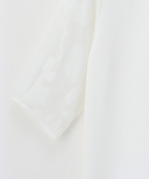 Honeys（ハニーズ）の「袖異素材使いトップス（Tシャツ/カットソー・レディース・ラベンダー/ブルー系その他/ブラック/ネイビー/アイボリー・L/M/S/LL）」の17枚目の写真