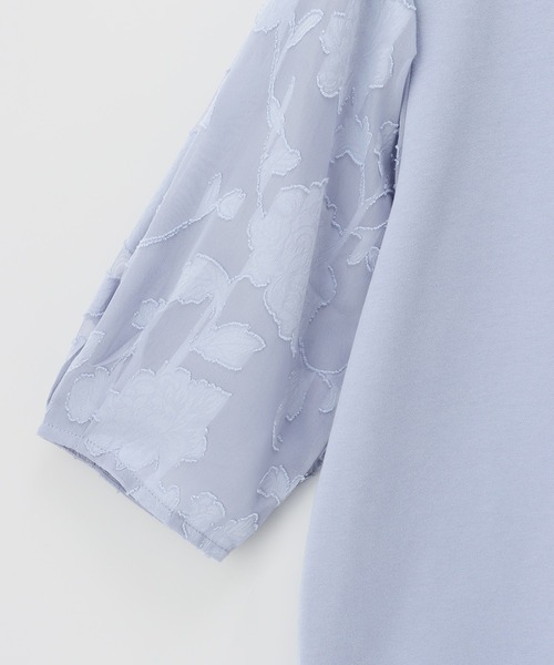 Honeys（ハニーズ）の「袖異素材使いトップス（Tシャツ/カットソー・レディース・ラベンダー/ブルー系その他/ブラック/ネイビー/アイボリー・L/M/S/LL）」の22枚目の写真