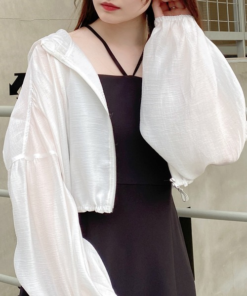 INGNI（イング）の「クロップドシアー／マウンテンパーカー（マウンテンパーカー・レディース・サックスブルー/ブラック/アイボリー・M）」の17枚目の写真