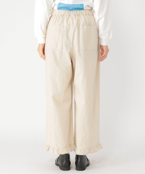 studio CLIP（スタディオクリップ）の「ノルマンディリネン混裾フリルパンツ（その他パンツ・レディース・アイボリー/ブラック/ブルー/ピンク・FREE）」の19枚目の写真